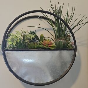 Black and Silver Wall Planter